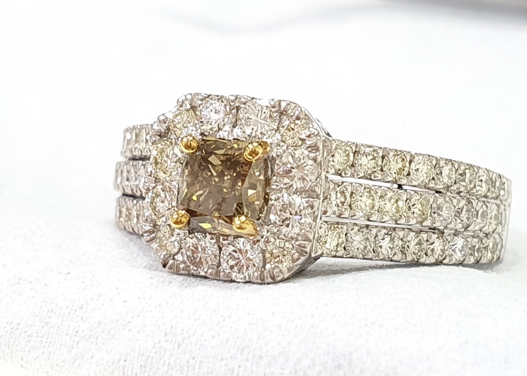 Beautiful Fancy Brown Diamond Engagement Ring