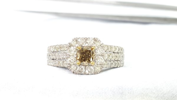 Champagne Diamond Engagement Ring