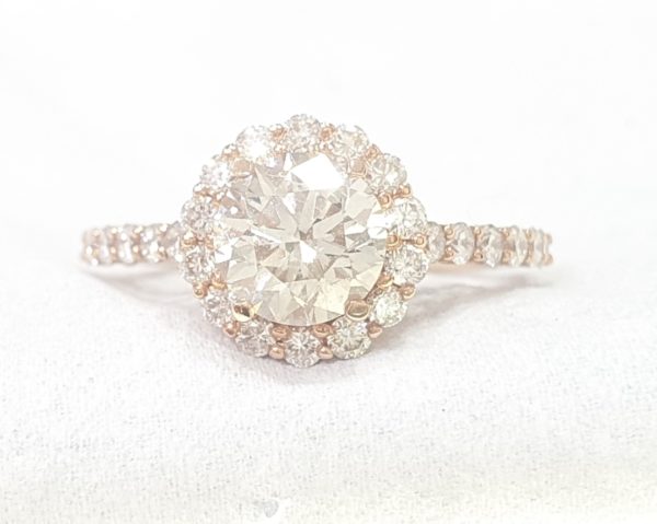 Classic Halo Diamond Engagement Ring