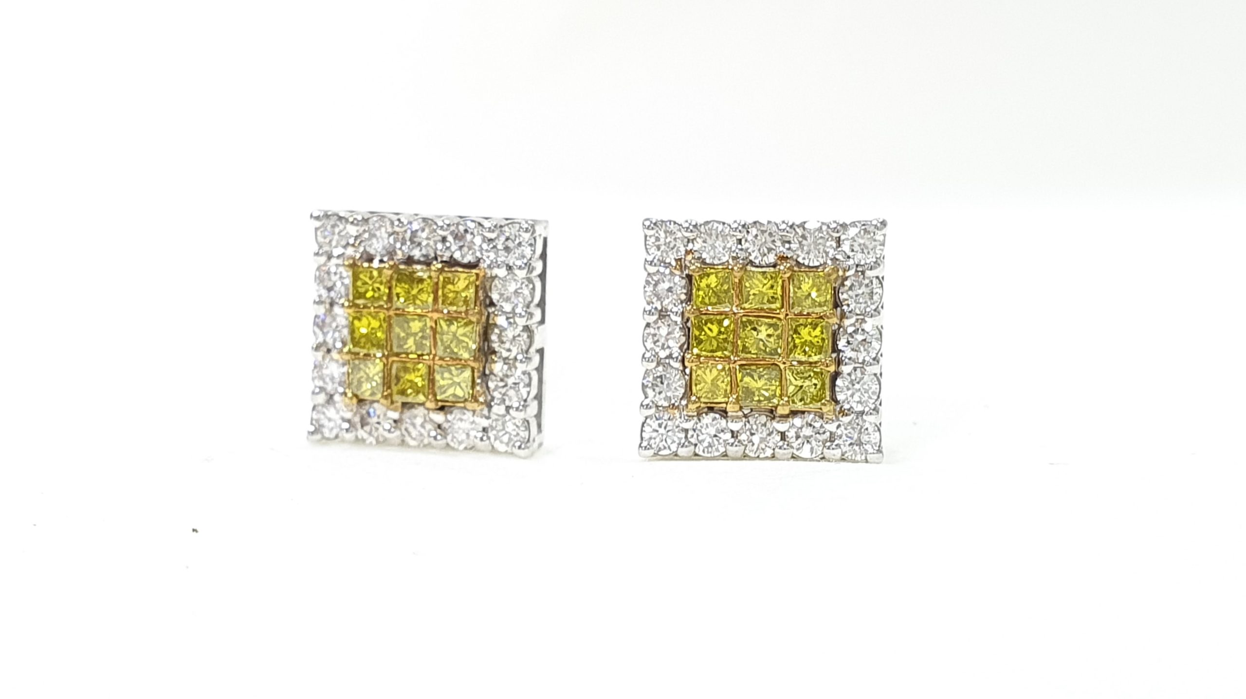 Fancy Yellow Radiant-Cut Diamond Earrings | Wixon Jewelers