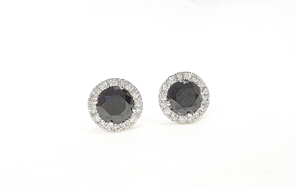 Anopchand Tilokchand Jewellers Atjewels Round Black Diamond In 925 Ste   atjewelsin