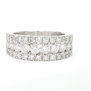 Round-Cut Diamond Wedding Band