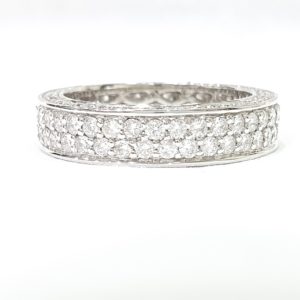 Round Brilliant Cut Diamond Full Eternity Wedding Band