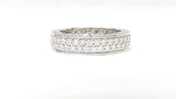 Round Brilliant Cut Diamond Full Eternity Wedding Band