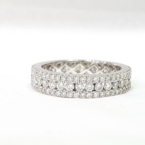 Round Brilliant Cut Diamond Full Eternity Wedding Band