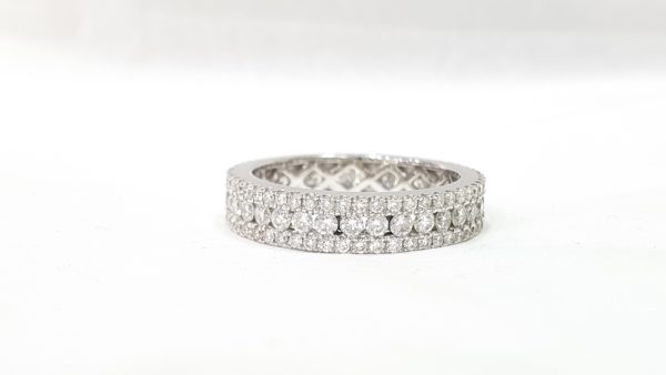 Round Brilliant Cut Diamond Full Eternity Wedding Band