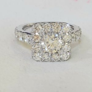 Halo Diamond Engagement Ring