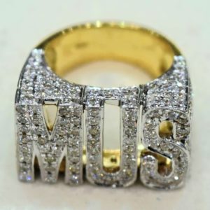 3 Letter Initial Name Diamond Ring