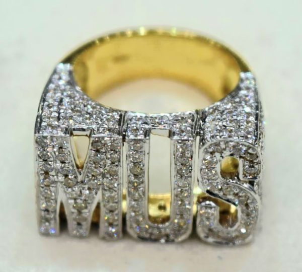 3 Letter Initial Name Diamond Ring