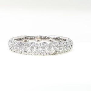 Diamonds Micro Pave Setting Wedding Band Ring