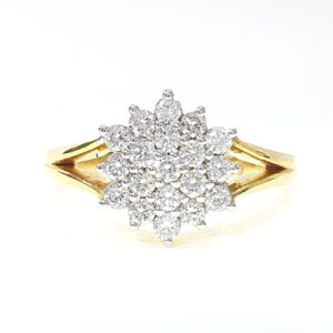 Round Brilliant Cut Prong Set Diamonds Ring