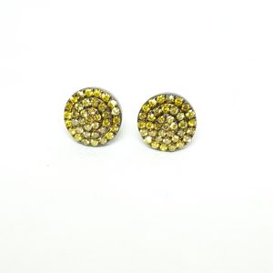 Yellow Diamond Cluster Earrings