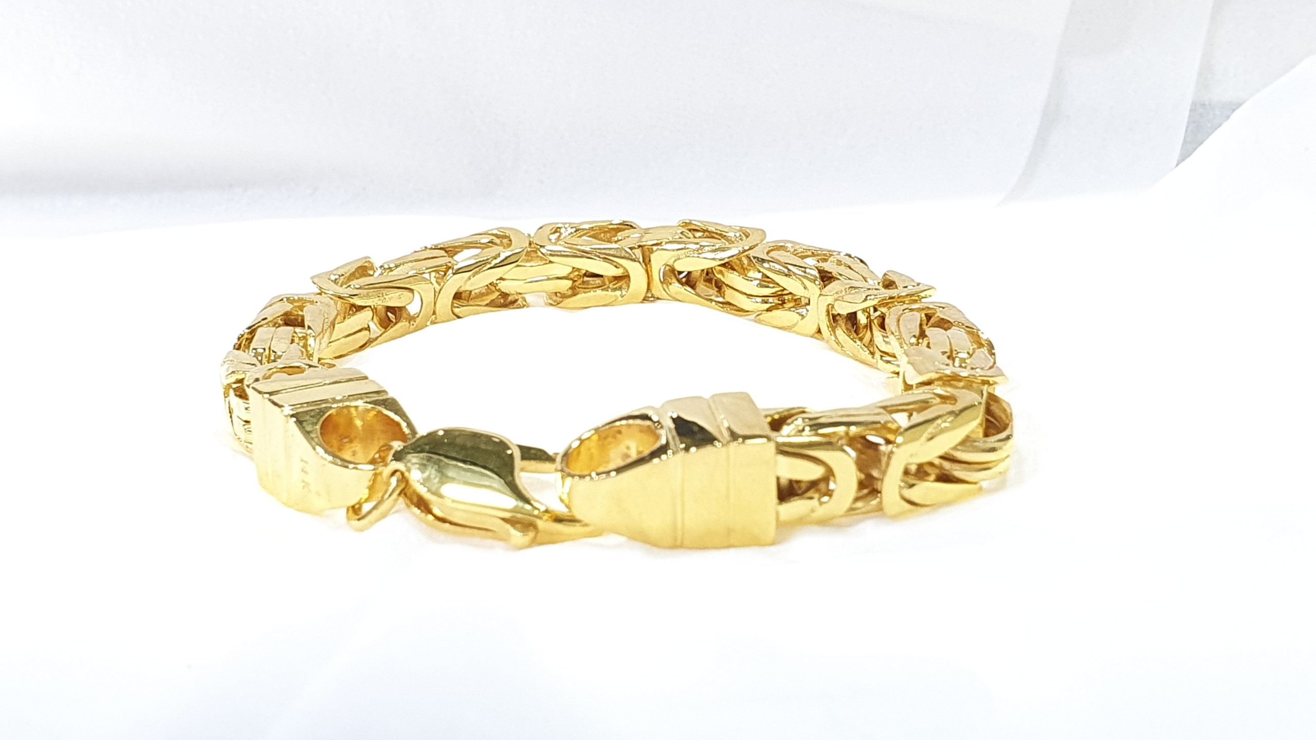 Solid Gold Kings Style Mens Bracelet 18 Kt or 14 Kt Gold – Parasmani ...