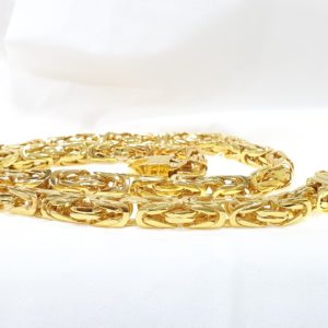 Solid Gold Kings Style Mens Necklace