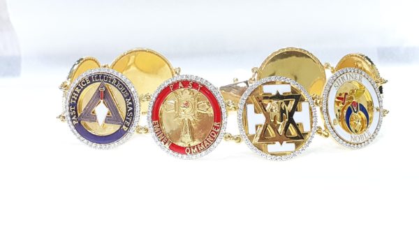 Masonic Fraternity Symbol Mens Bracelet