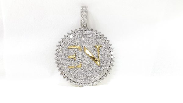 Initial Letter EN Diamond Pendant 18 Kt