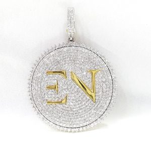 Initial Letter EN Diamond Pendant